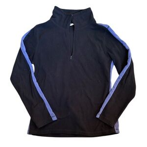Women’s Black and Purple Fleece Quarter Zip